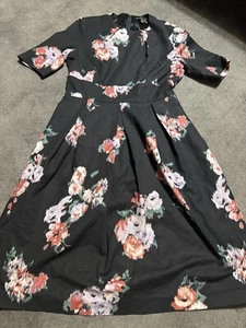 NWOT Brooks Brothers Ponte Rose Dark Navy Party Dress Fit Flare Size 10 $228 - Picture 1 of 3