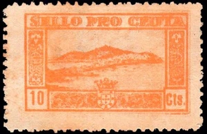Ceuta - Guerra Civil - Em. Local Nacional - Allepuz (*) 3 - "10 cts. Pro Ceuta" - Imagen 1 de 1