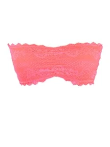 Bonito Color Floral Encaje Ligeramente Acolchado Lencería Bandeau Top, Mediano/Grande - Imagen 1 de 5