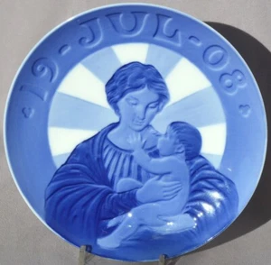 ROYAL COPENHAGEN 1908 Christmas Plate FIRST EDITION Madonna & Child – EXCELLENT! - Picture 1 of 5
