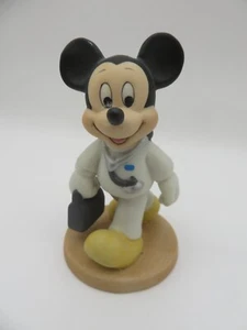 Vintage Mickey Mouse as Doctor Porcelain Ceramic Figurine w/Stethoscope & Dr Bag - Picture 1 of 6