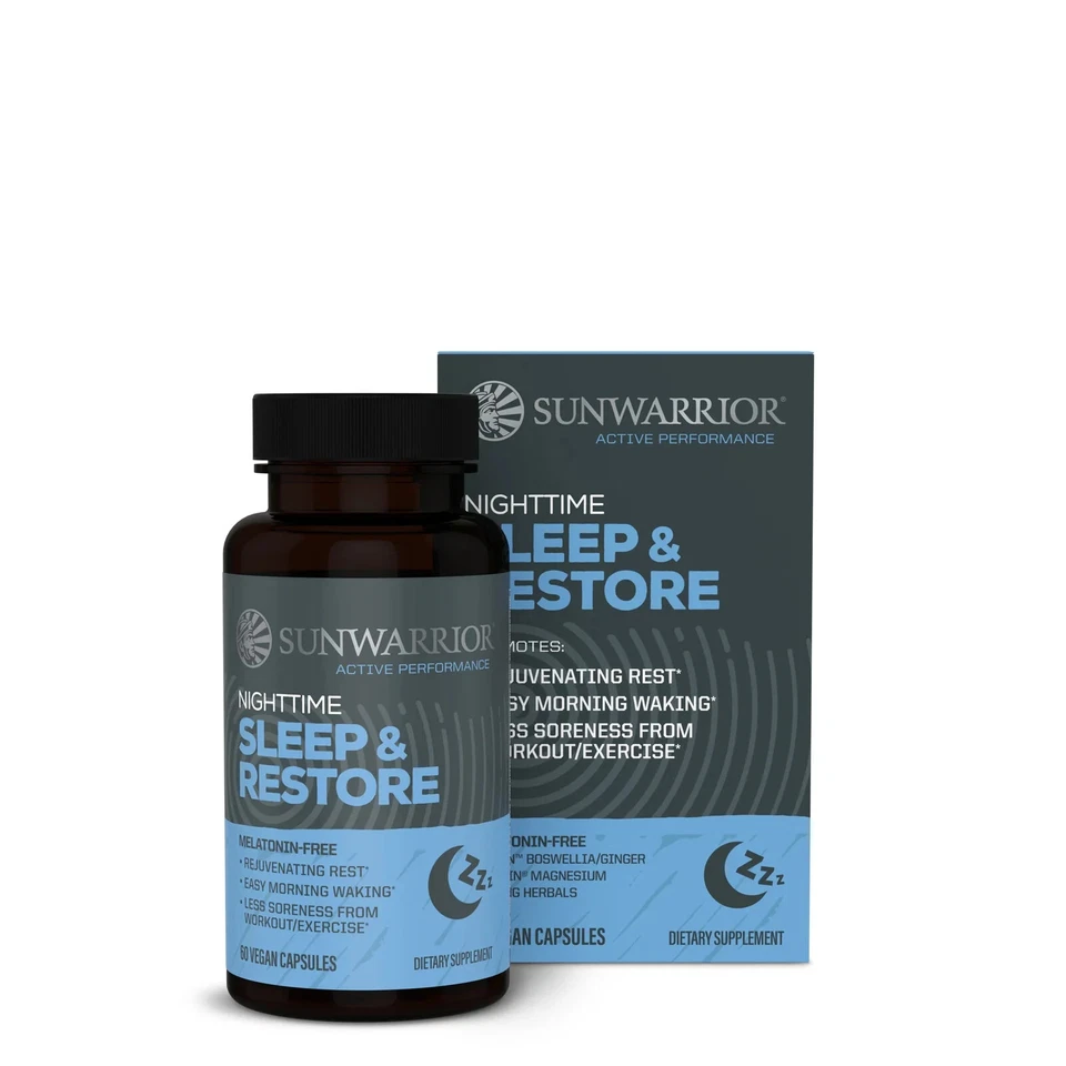 Sunwarrior Active Performance Nighttime Sleep & Restore, 60 Vegan Cp, Exp. 10/26