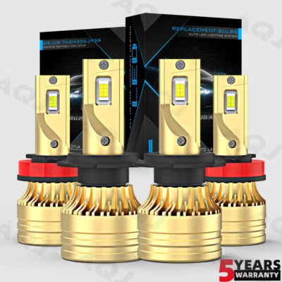 For Saab 9-3X 2010-2011 LED Headlight Bulbs Combo Kit H7+H11 High Low Beam 6000K Foto 1 de 4