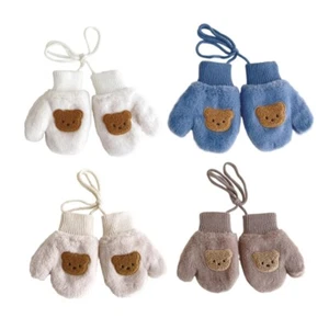 Baby Mittens with Rope Toddler Winter Thick Mitten Anti-skid for 1-4Years Baby - Picture 1 of 12