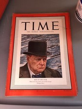 MAGAZINE Time.  WINSTON CHURCHILL MAN OF THE YEAR January 6 1941