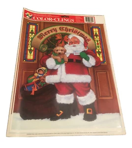 De colección Navidad Ventana Adhesiva Decoraciones Vidrio Calcomanías Adhesivas Adornos Nuevo de Lote Antiguo - Imagen 1 de 4