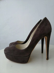 RUPERT SANDERSON Stiletto Shoes Suede Brown Size 39.5 - Picture 1 of 6
