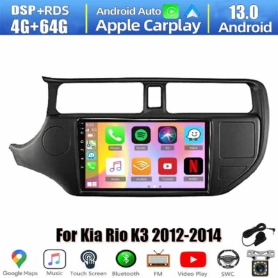 Apple Carplay 64GB For Kia Rio K3 2012-14 Android 13 Car Stereo Radio Wifi Navi - Image 1 of 4