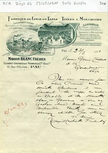 Dépt 64 - Pau 12 Rue Saint Louis - Belle Entête d'une Fabrique du 23/03/1911 - Bild 1 von 1