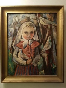 Folk Art Painting 40's 50's - Picture 1 of 7