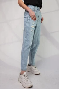 EASEL CLOTHING MINERAL WASHED BOYFRIEND PANTS-DENIM SIZE SMALL-****SPECIAL****** - Picture 1 of 5