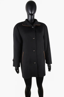 Your 6th Sense Alpacca Loden Wool Coat UK 14 – Charcoal Black Long Jacket D 20 - Image 1 of 4