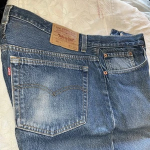 Levi Blue Jeans 501XX 38x36 Button Red Tag Fits 35 1/4 X 33 1/4” Starched Vtg - Picture 1 of 18