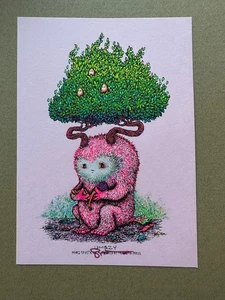 Marq Spusta Signed Umbzy on Pink Paper 5x7 print UV Inks - Picture 1 of 2