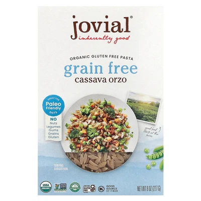 Massa orgânica sem glúten, mandioca orzo, 8 oz (227 g) - Imagem 1 de 2