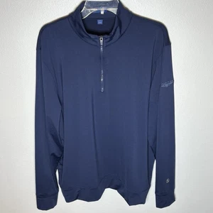 Stitch Sweater Men’s XL Blue Pullover 1/4 Zip Performance Dallas Athletic Club - Picture 1 of 11