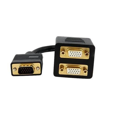 StarTech.com VGASPL1VV VGA/St zu 2x VGA/Bu Video Splitter Kabel Anschlüsse Gold - Bild 1 von 3