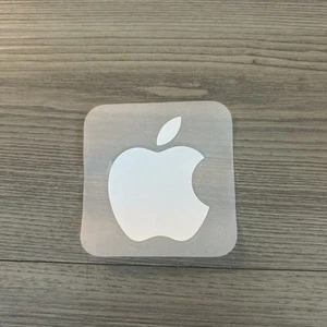 Authentic Apple White Logo Sticker Decal iPhone Mac - Picture 1 of 2