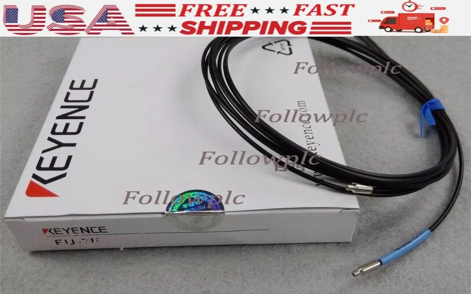 New Keyence Pair FU-7F FU7F Straight Thrubeam Transmissive Fiber Optic Unit. E3 - Image 1 of 1