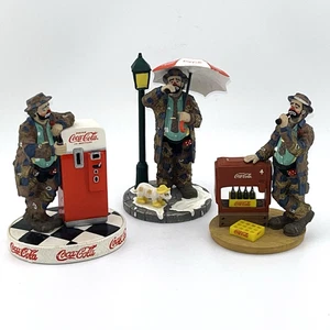 Emmett Kelly – Coca-Cola Figurines Collectible – Set of 3 - 1997 - Picture 1 of 18