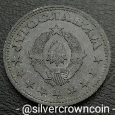 Yugoslavia 5 Dinara 1945. KM#28. Zinc 5 Dollars coin. One year issue. WWII.  - Image 1 of 4