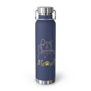 Flot Copper Vacuum Insulated Bottle, 22oz Colorful cat