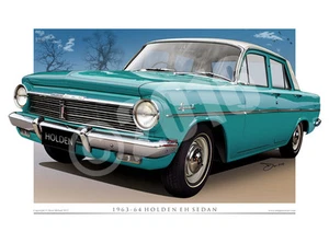 Impresión artística EH Holden - dibujos de autos antiguos Holden por arte automático único (30 colores) - Imagen 1 de 34