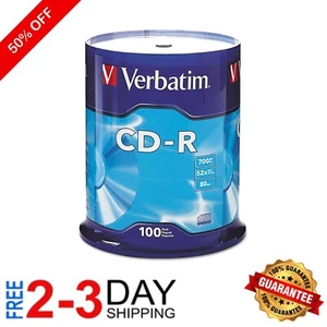 Blazing Fast 700MB CD-R Discs, 52X Speed, 100-Pack - Perfect for Music & Data - Picture 1 of 10