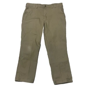 Pantalones de manguera contra incendios Duluth Trading Flex para hombre 40x30 caqui ajuste estándar chino de 5 bolsillos - Imagen 1 de 9