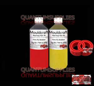 1kg Mouldcraft Red Poly Flex 70 Shore Fast Cure  Polyurethane Casting Rubber - Imagen 1 de 1