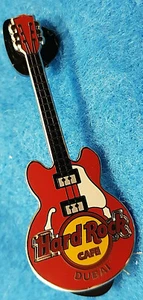 DUBAI EMIRATES 2 STRING RED CORE GIBSON ES-335 GUITAR SERIES Hard Rock Cafe PIN - Picture 1 of 1