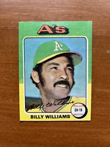 Tough Find - Billy Williams 1975 Topps Mini Blank Back - Oakland A's - Picture 1 of 1