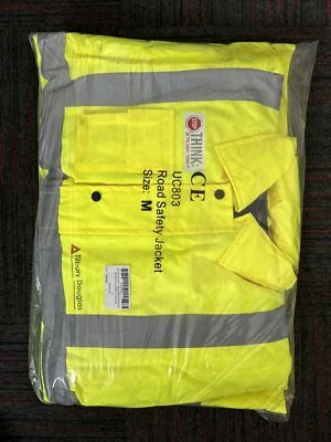 KeepSafe Hi Vis Jacket Road Safety Yellow Size Medium High Visibility Coat