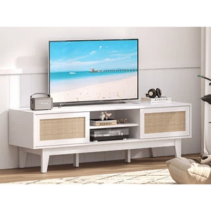 TV Stand for 65Inch TV, Entertainment Center with Storage Space and Sliding Door - Picture 1 of 53