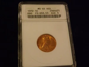 1972 1C DDO ANACS MS 64 - Picture 1 of 2