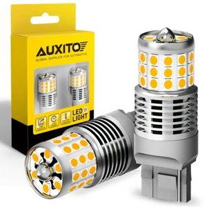 AUXITO 7440 LED Front Rear Turn Signal Light Blinker Bulbs 7441 Amber CANBU 2/4X - Picture 1 of 25