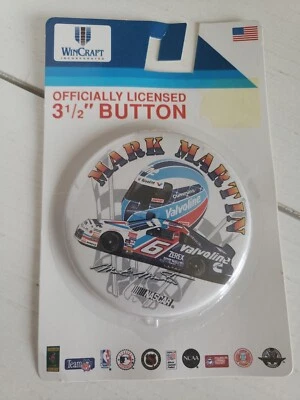 Mark Martin #6 Valvoline Wincraft 3 1/2 Inch Button Pin NEW - Image 1 of 4