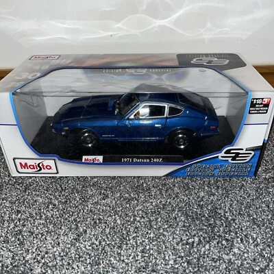 NEW MAISTO 1:18 Diecast Model Car - 1971 Datsun 240Z  in Blue Sealed ideal gift - Image 1 of 4