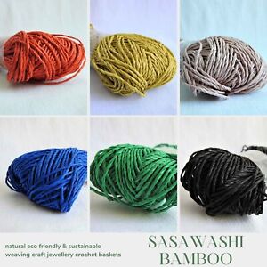 Sasawashi Bamboo Yarn - Crochet Weave Knit Craft - Baskets Bags Hats Mats