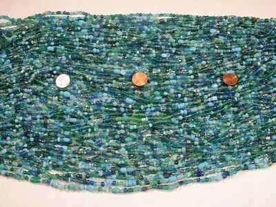 30 Strands 36" India Handmade Assorted Color Glass Beads Wholesale Bulk (CT-50) - Image 1 of 4
