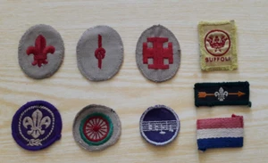 9 x Boy Scout Badges Lot Vintage 1960's Suffolk Netherlands Music Knot - Picture 1 of 6