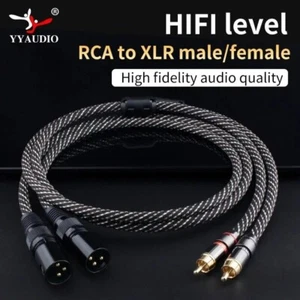 Cable de audio YYAUDIO HIFI 2RCA a 2XLR 6N OFC 3 pines XLR hembra a RCA macho Cable - Imagen 1 de 10