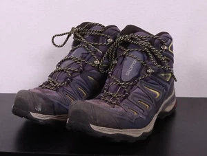 SALOMON Women’s 9 X-Ultra Mid GTX GoreTex Hiking Trail Boots -Blue Multicolor - Picture 1 of 11