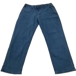New with Tags Soojun Jeans 44"x32" Men's "Blue" Comfort Stretch Elastic Waist - Picture 1 of 11