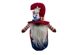 Mr. Gnome Home of the Brave Fabric 5x14in July 4th Gnome Decoration AA01B27005 - Picture 1 of 8