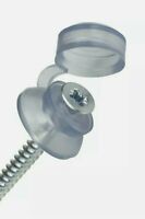 50mm 2" CORRUGATED ROOFING SCREWS & CLEAR STRAP CAPS FOR CLEAR SHEETS * 200
