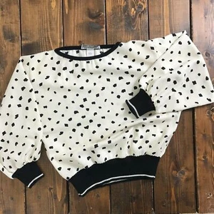 Dalmatiner Print Vintage Vivanti Petites Made in USA Ballonärmel GR 6 80er - Bild 1 von 12