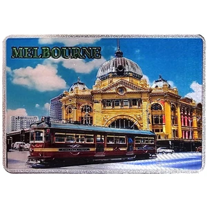 Australian Souvenir Detail Melbourne Australia Flinders St Red Tram Magnet - Picture 1 of 2