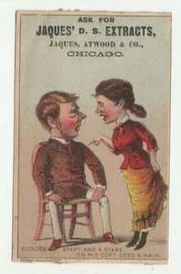 1883 Jaques Extracts Atwood & Co. Chicago Victorian Trade Card - Picture 1 of 2