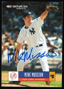 Tarjeta autografiada de Donruss Mike Mussina 2005 #280 de los Yankees de Nueva York - Imagen 1 de 2